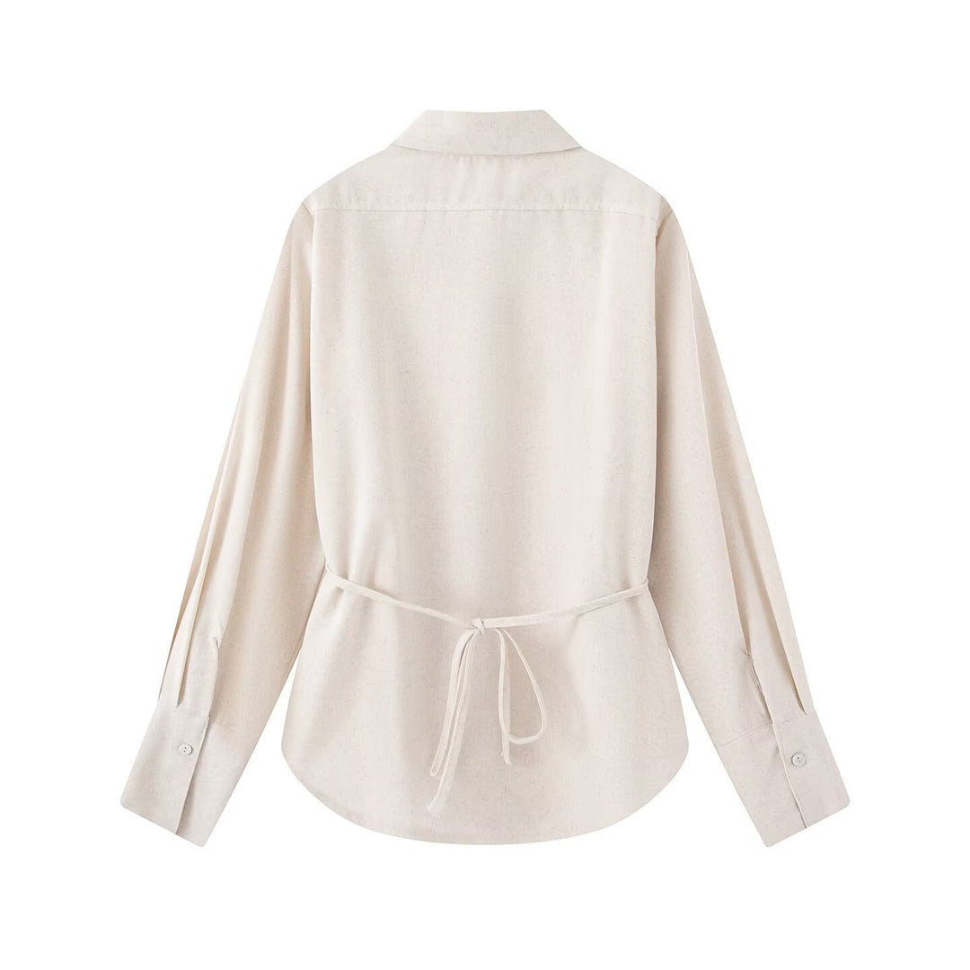 Damen Zweiteiliges Hemd- und Culotte-Set mit Taillenband und weitem Bein Echo Archiv