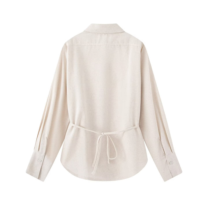 Damen Zweiteiliges Hemd- und Culotte-Set mit Taillenband und weitem Bein Echo Archiv