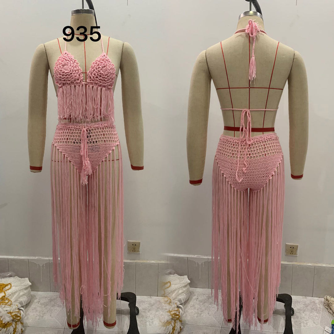 Damen Häkel-Bikini mit schwingenden Fransen und attraktivem Design Echo Archiv