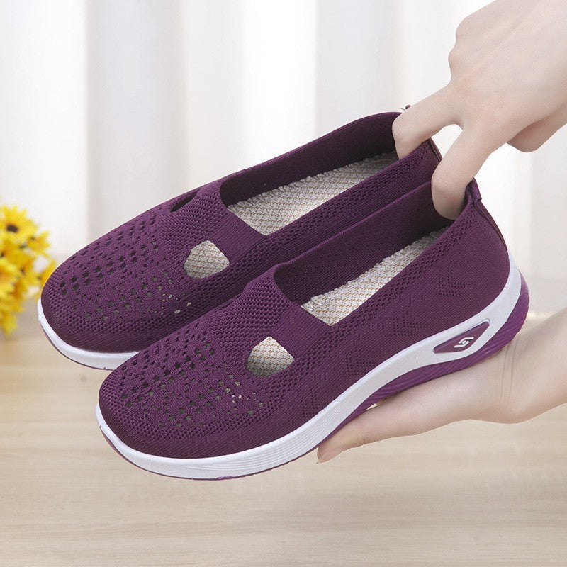 Damen nan leichte gestrickte Slipper mit orthopädischer Komfortsohle Echo Archiv