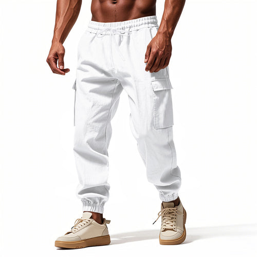 Herren praktische Cargo-Hose mit elastischem Bund und seitlichen Taschen Echoarchiv