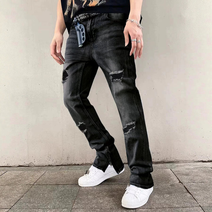 Herren Flared Jeans mit Reißverschluss Echoarchiv