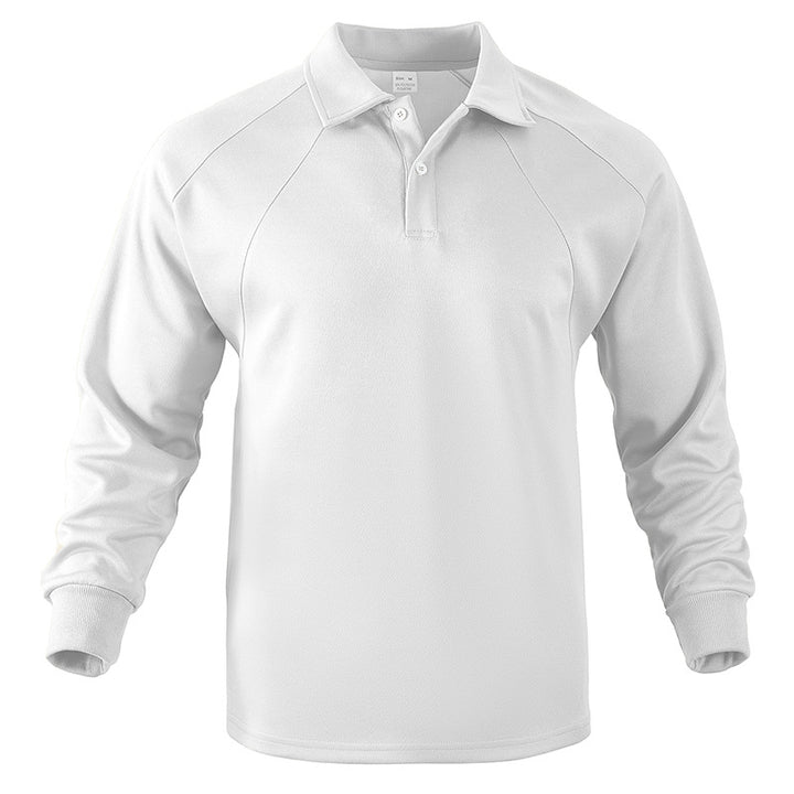 Herren Polo-Sweatshirt mit Raglanärmeln, Halbknopfleiste und Rippbündchen Echoarchiv
