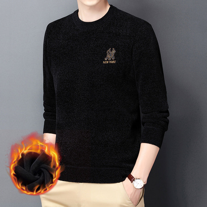Herren hochwertiger Rundhals-Pullover aus weichem, wärmendem Material Echoarchiv