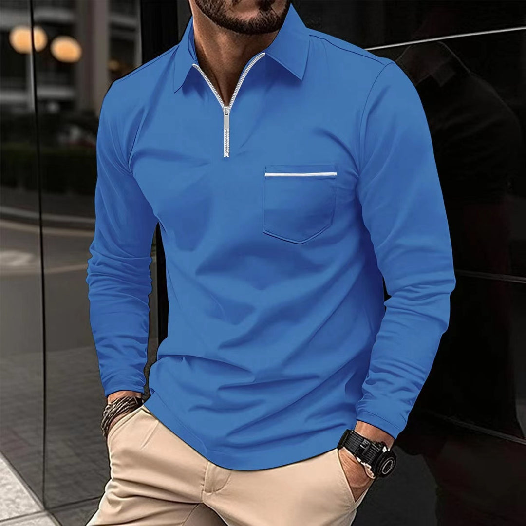 Herren Langarmshirt mit stylishen Reißverschluss-Details Echoarchiv