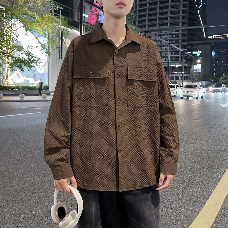 Herren Lässige Utility-Hemdjacke mit praktischen Taschen Echoarchiv