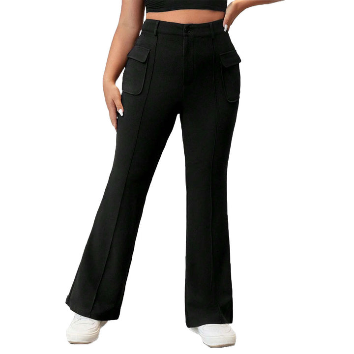 Damen Flared Hose mit praktischen Seitentaschen und elastischem Bund Echo Archiv
