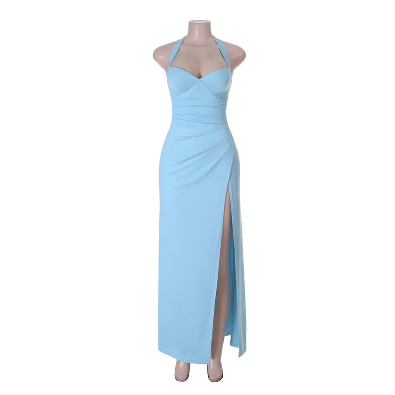 Damen aufregendes Abendkleid mit tiefem Ausschnitt und hoher Seitenschlitz Echo Archiv