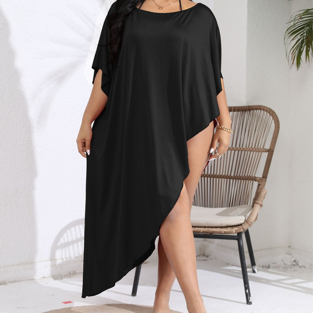 Damen luftiger Strandüberwurf mit elegantem asymmetrischen Schnitt Echo Archiv
