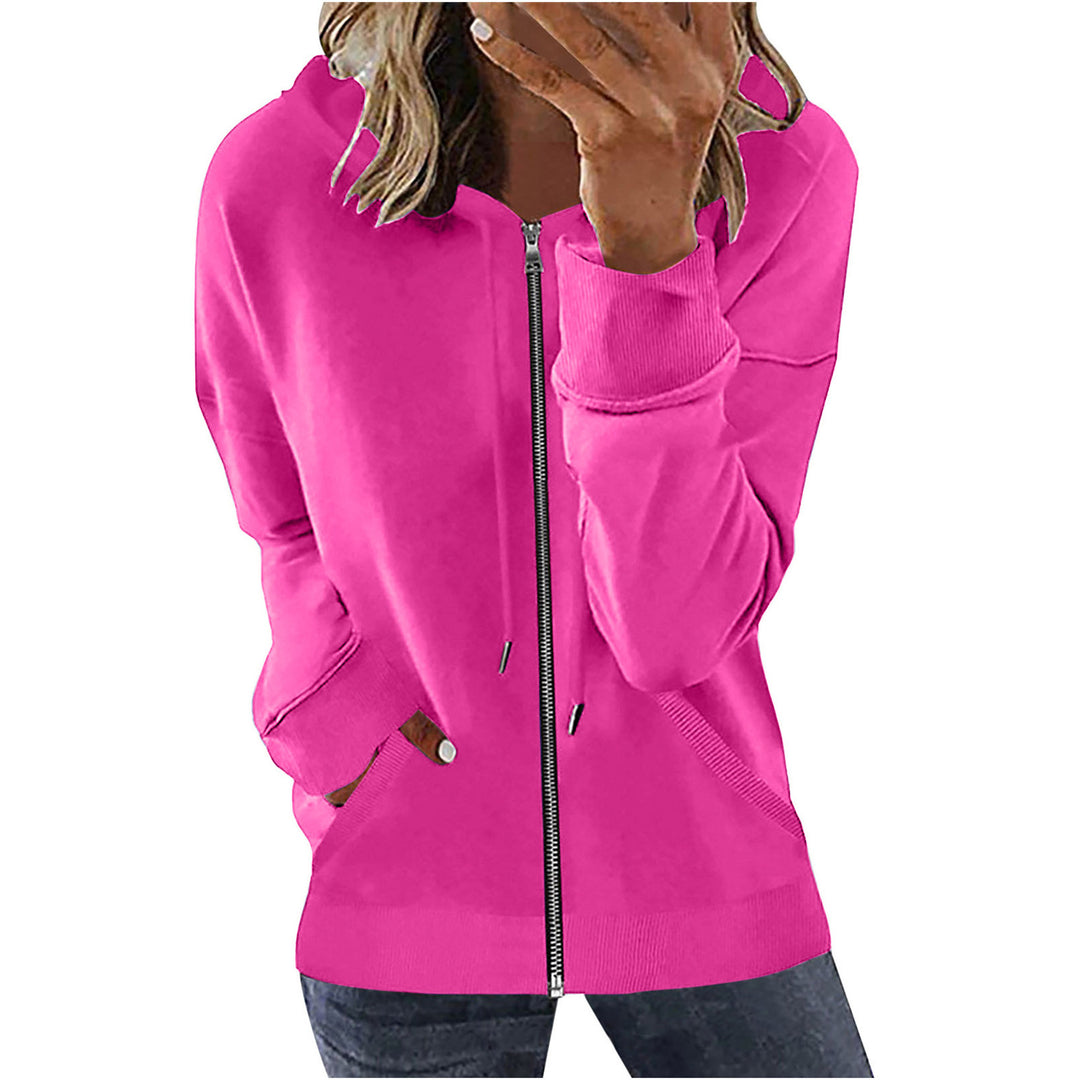 Damen nan Kapuzenjacke mit durchgehendem Reißverschluss, Kängurutaschen und elastischen Bündchen Echo Archiv