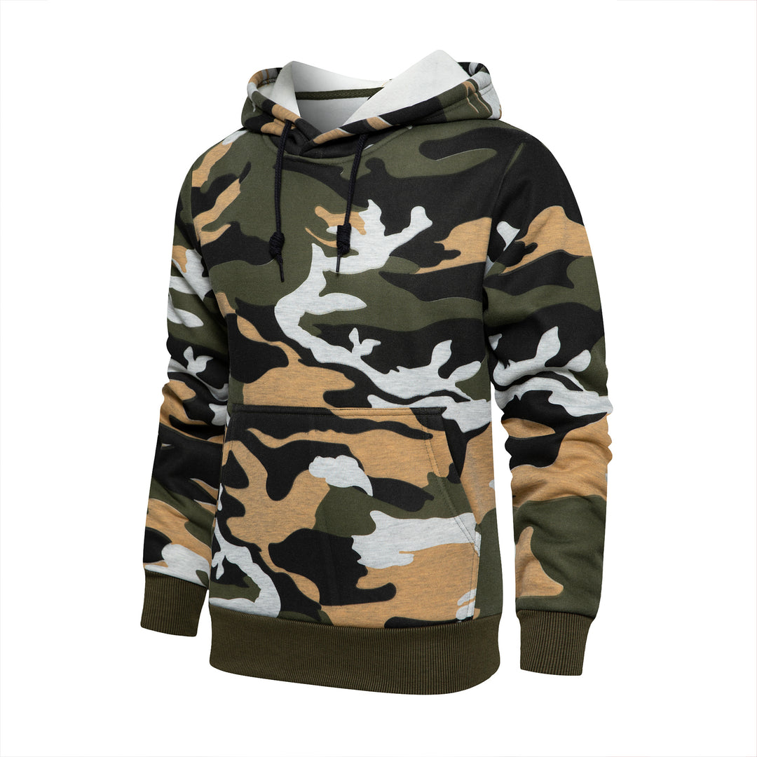 Herren lässiger Kapuzenpullover mit modernem Camouflage-Design Echoarchiv