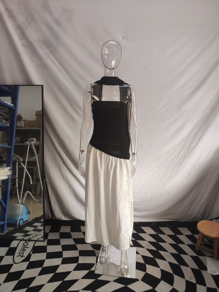 Damen Maxikleid mit schulterfreiem Design und dekorativem Wickelausschnitt Echo Archiv