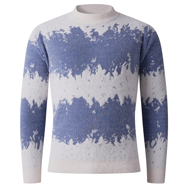 Herren trendiger Pullover mit strukturiertem Farbverlauf Echoarchiv