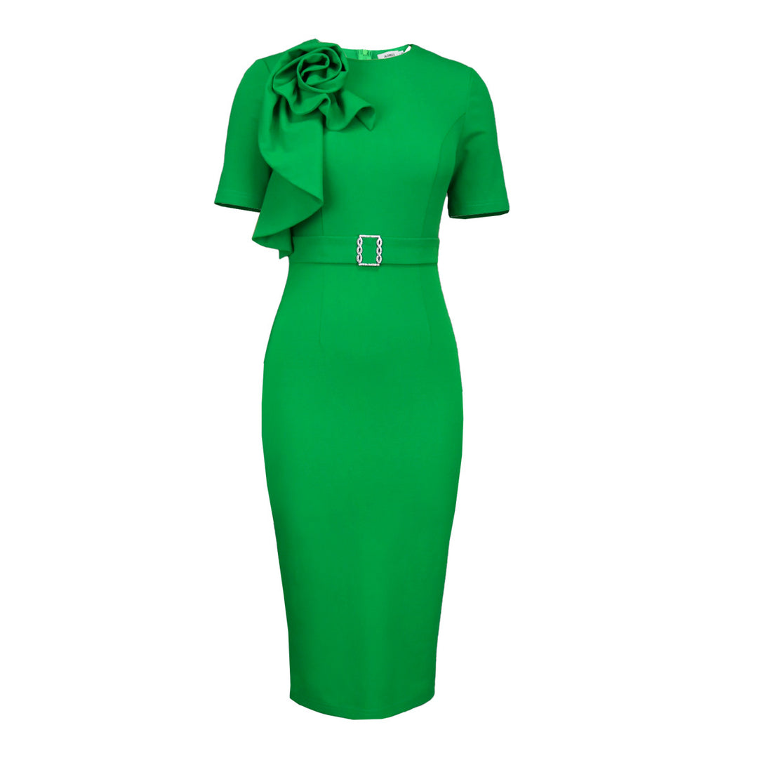 Damen figurbetontes Kleid mit hoppelndem Blüten-Design Echo Archiv