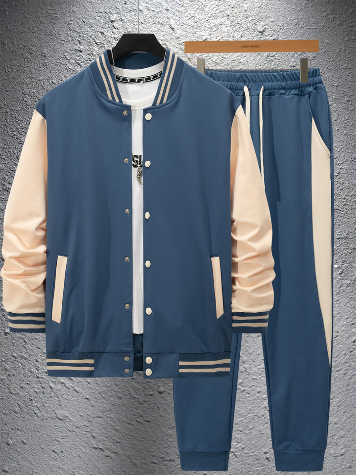 Herren elegantes Freizeit-Set mit modernem Bomberjacken-Design und bequemen Jogginghosen Echoarchiv