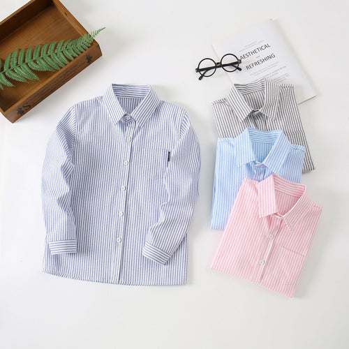 Damen elegantes gestreiftes Langarmhemd Echo Archiv