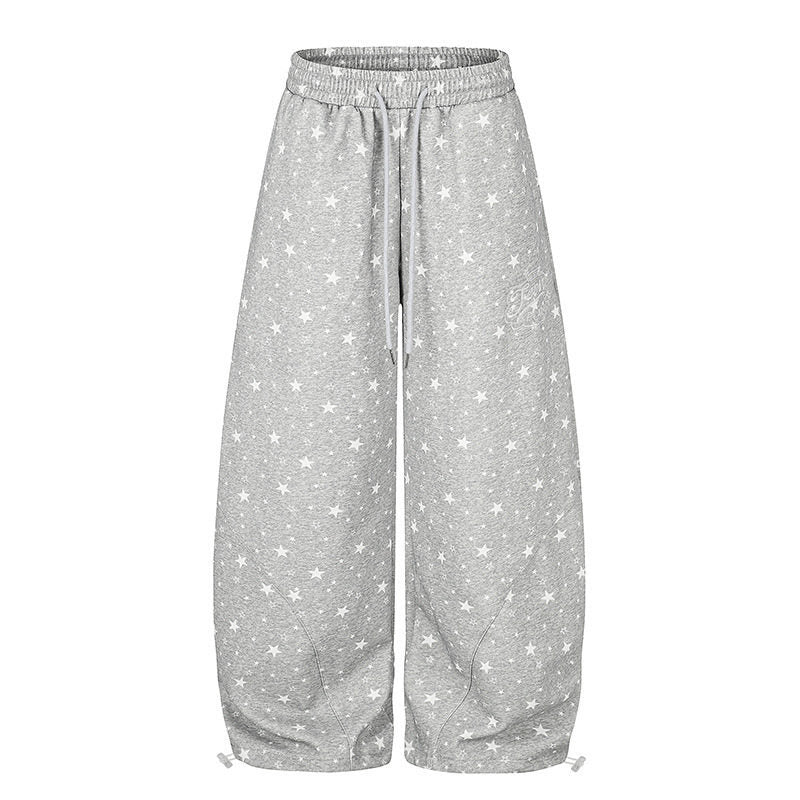 Damen Weite Palazzo-Loungehose mit Komfortbund, Tunnelzug und verstellbarem Saum Echoarchiv