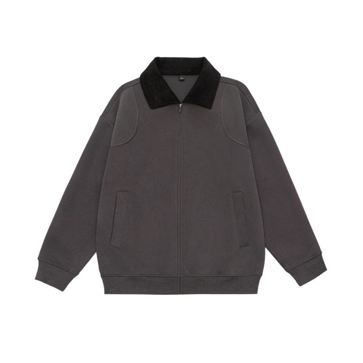 Unisex Oversize-Zipjacke mit Cordkragen und eingearbeiteten Eingrifftaschen Echoarchiv