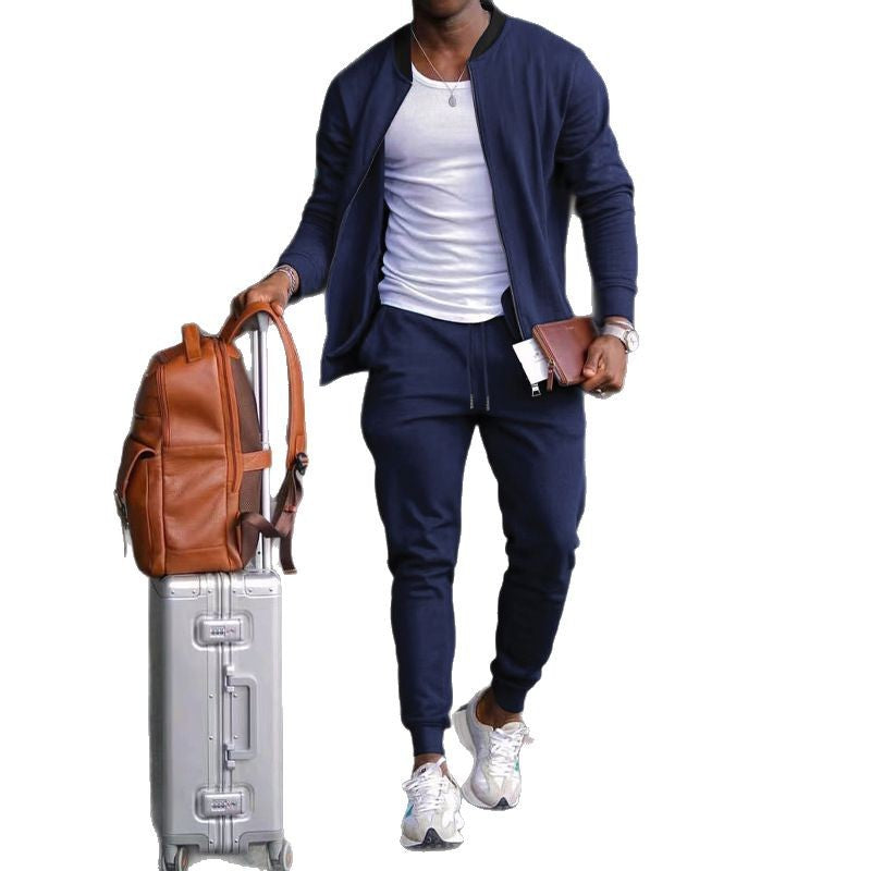 Herren nan sportives Freizeitset mit Bomberjacke und tapered Jogginghose aus Baumwollmix Echo Archiv