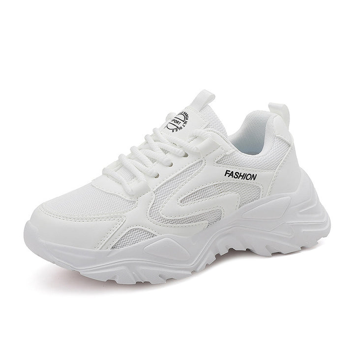 Damen nan voluminöser Plateau-Lifestyle-Sneaker mit Mesh- und Kunstledermix, gepolsterter Ferse und profiliertem Dämpfungssockel Echo Archiv