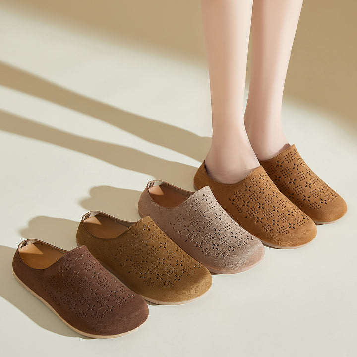 Damen nan Komfort-Mule mit Laserperforation und geformtem Memory-Fußbett Echo Archiv
