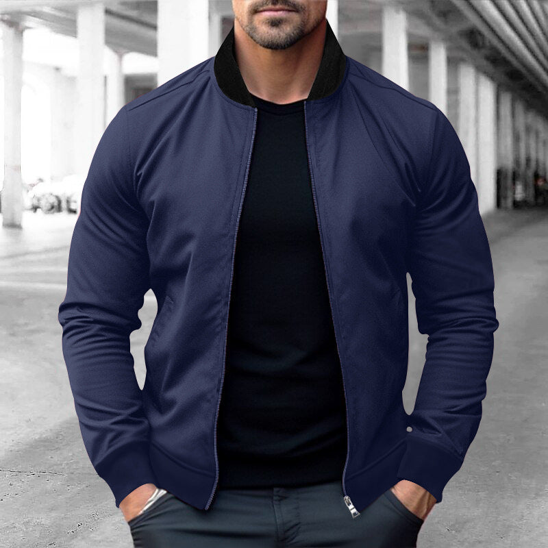 Herren elegante Bomberjacke mit hoch schließendem Kragen Echoarchiv