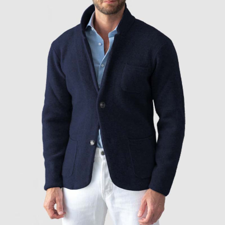 Herren elegante Strickjacke mit hochwertigen Knopfdetails und praktischen Taschen Echoarchiv