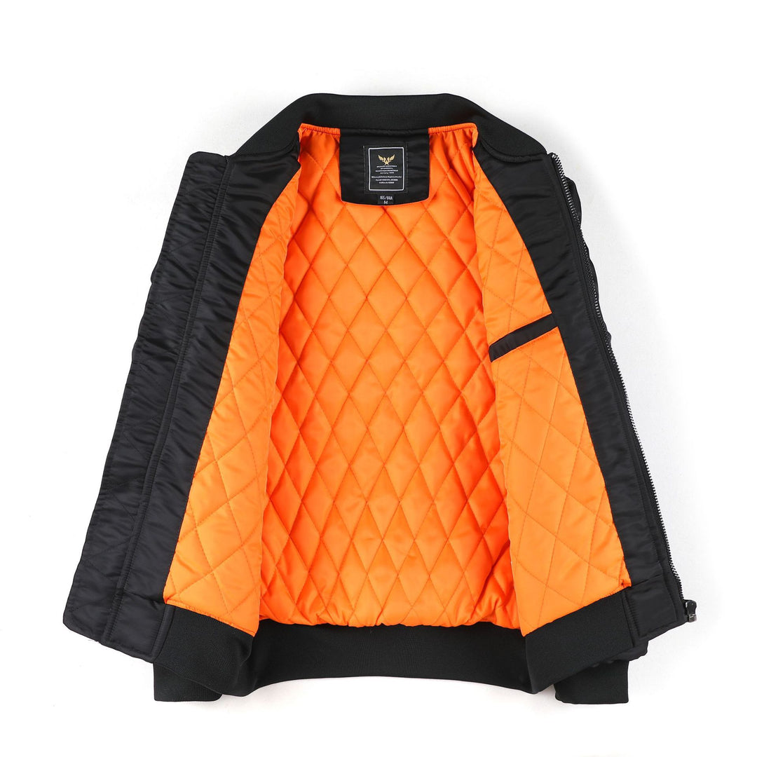 Herren Fliegerbomberjacke mit gesteppter Thermofütterung und Ärmeltasche – Brevano