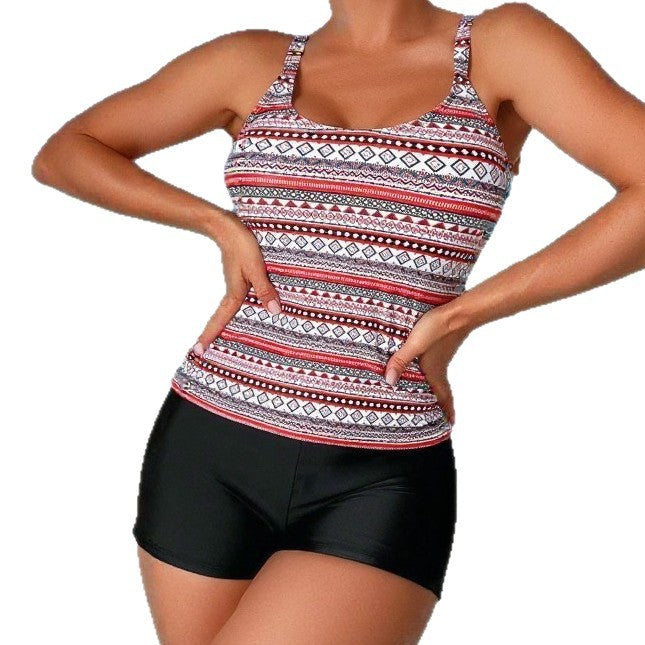 Damen Sportlicher Badeoberteil mit Shorts Echo Archiv