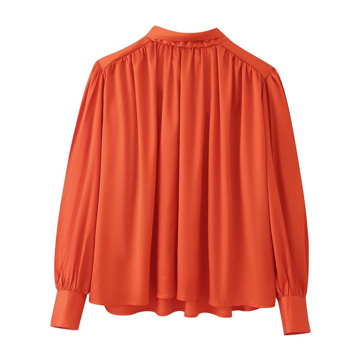 Damen Elegante Bluse mit Rückenfalten und Ballonärmeln Echo Archiv