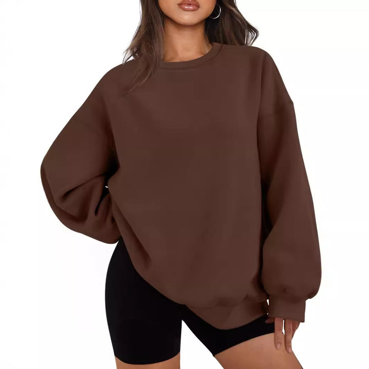 Damen nan Boxy-Crewneck-Sweat mit extraweiter Passform, Raglanärmeln und weichem Fleece-Innenfutter Echo Archiv