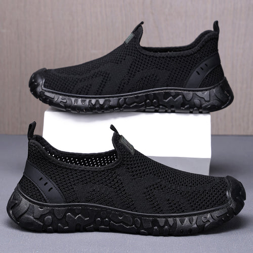 Unisex nan leichter atmungsaktiver Slip-On Strick-Walking-Schuh mit flexibler Profilsohle Echo Archiv