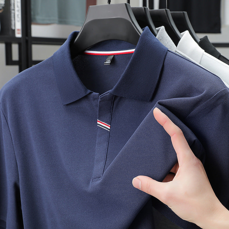 Herren kurzärmliges Poloshirt mit atmungsaktivem Piqué-Stoff und kontrastierenden Details Echoarchiv