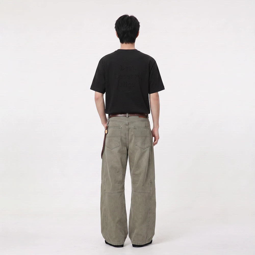 Unisex Oversized Baumwoll-T-Shirt mit Rundhalsausschnitt und verlängertem Saum Echo Archiv