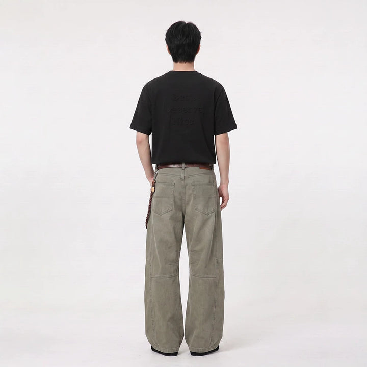 Unisex Oversized Baumwoll-T-Shirt mit Rundhalsausschnitt und verlängertem Saum Echo Archiv