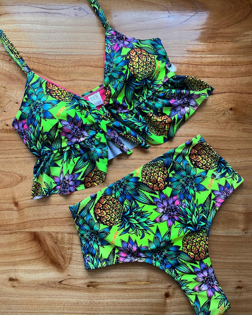 Damen Crop-Bikini-Oberteil mit dekorativem Knoten Echo Archiv