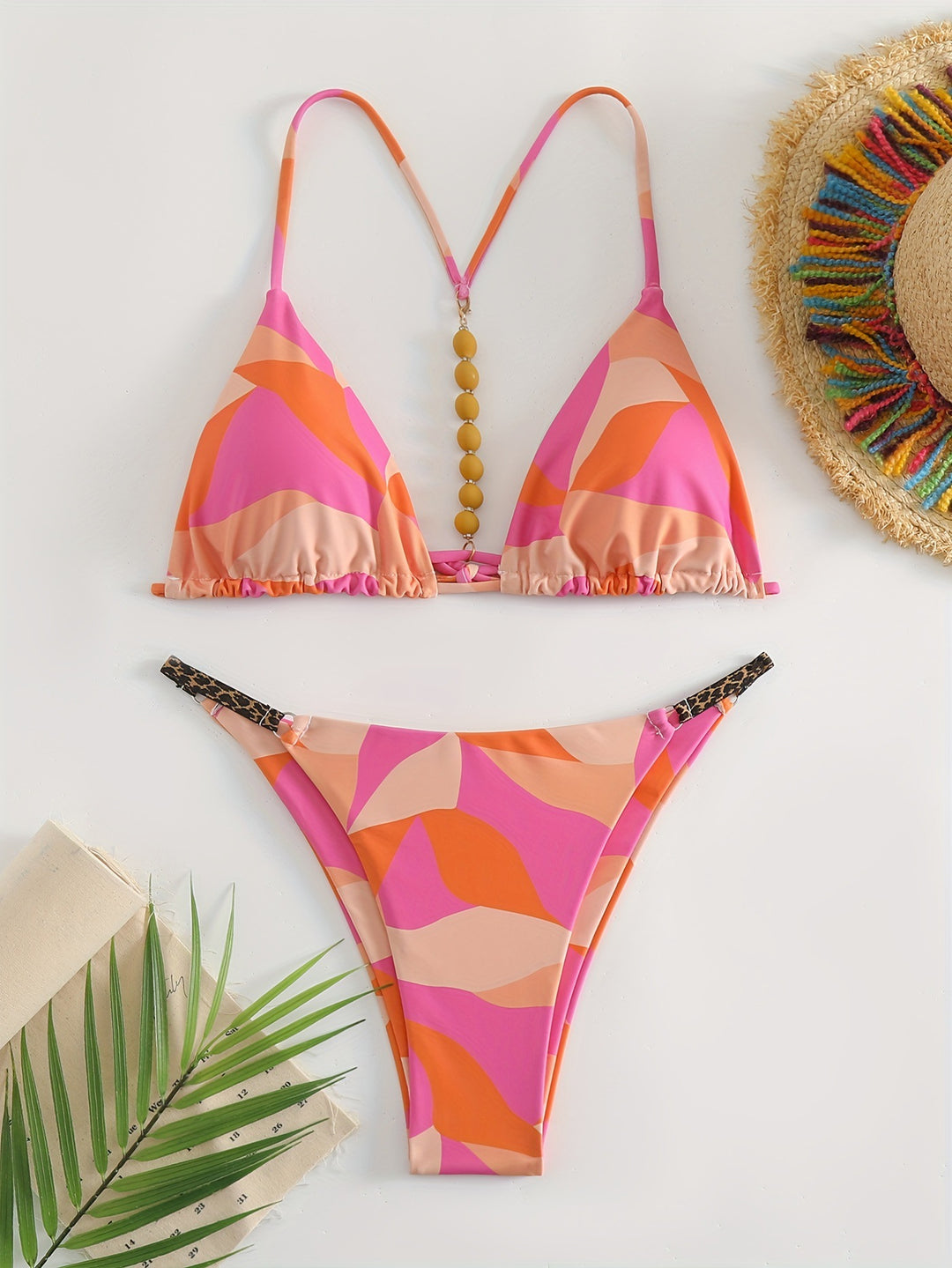 Damen Triangel-Bikini Set mit auffälligen Streifen Echo Archiv