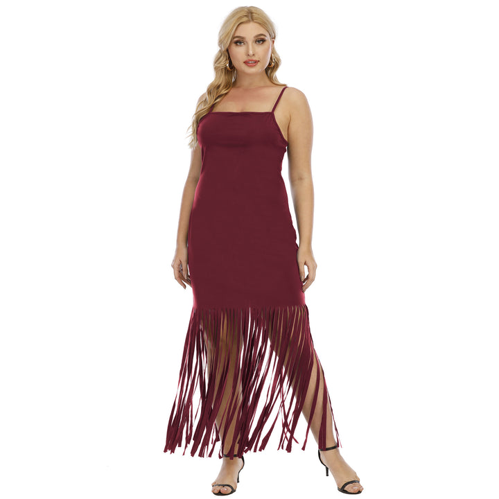 Damen Maxikleid mit fransigem Design Echo Archiv