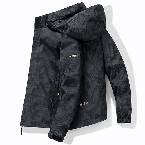 Herren Wetterfeste Outdoor-Jacke mit verstellbarem Kapuzenkragen Echo Archiv