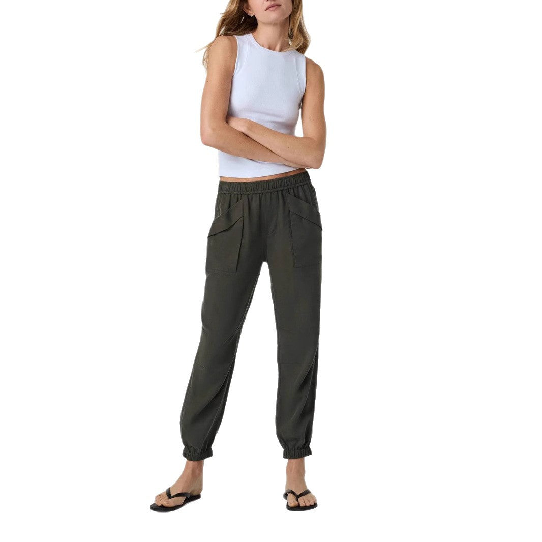 Damen Relax-Joggerhose mit hohem Gummibund und aufgesetzten Taschen – Avérine