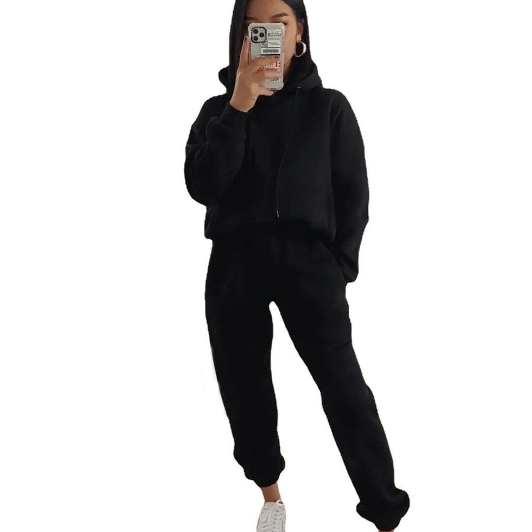 Damen nan kuscheliger Oversize-Kapuzenpullover und Highwaist-Jogginghose Set Echo Archiv