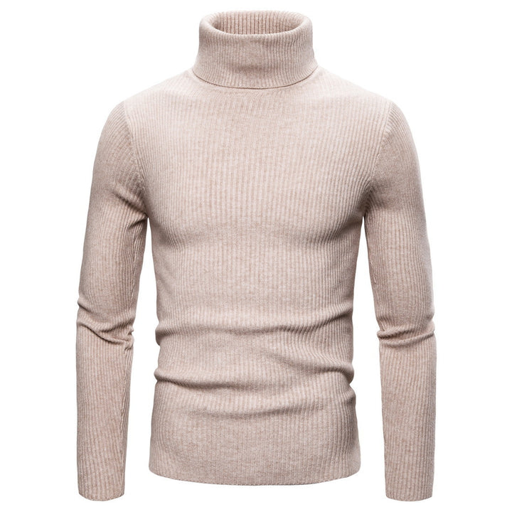 Herren Stehkragen Pullover aus feiner Rippenstrick Echoarchiv