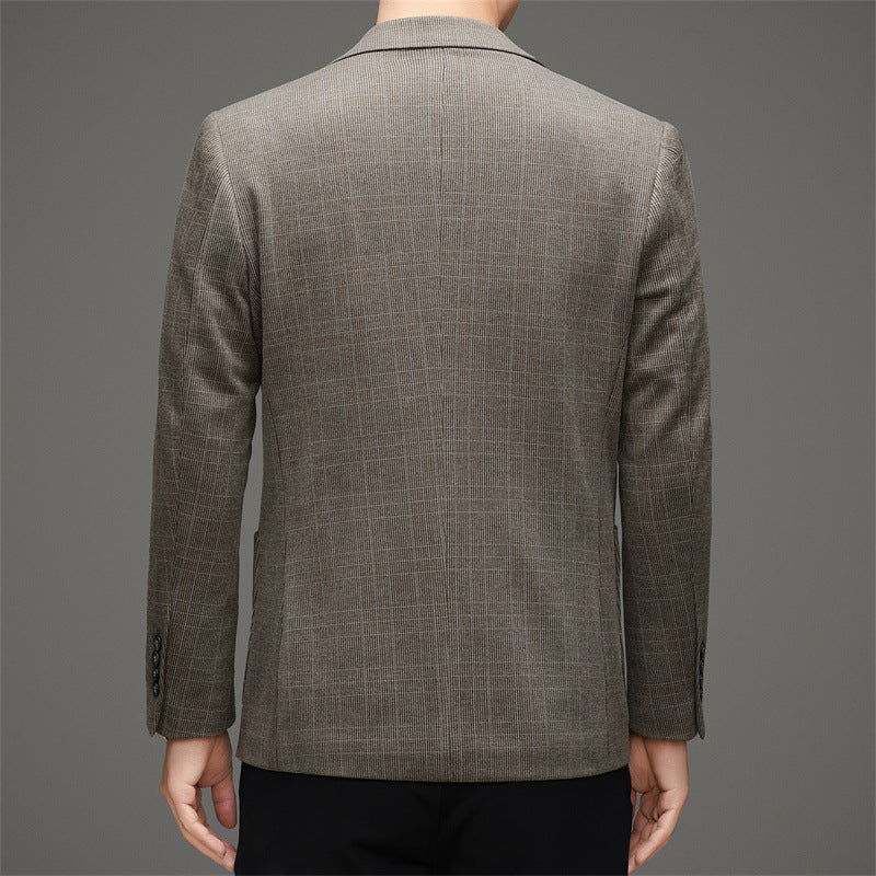 Herren eleganter Blazer mit feinem Karomuster und hochwertiger Verarbeitung Echoarchiv