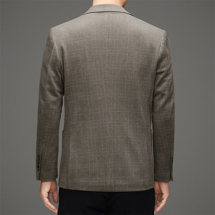 Herren eleganter Blazer mit feinem Karomuster und hochwertiger Verarbeitung Echoarchiv