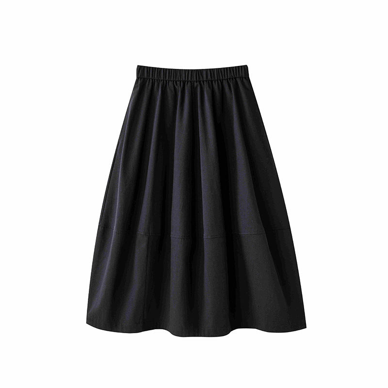 Damen Midirock mit elastischem Bund im Denim‑Look, A‑Linie Echo Archiv