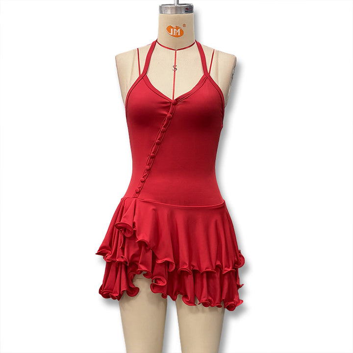 Damen Tänzeroutfit mit raffinierten Volant-Details und elegantem Schnitt Echo Archiv