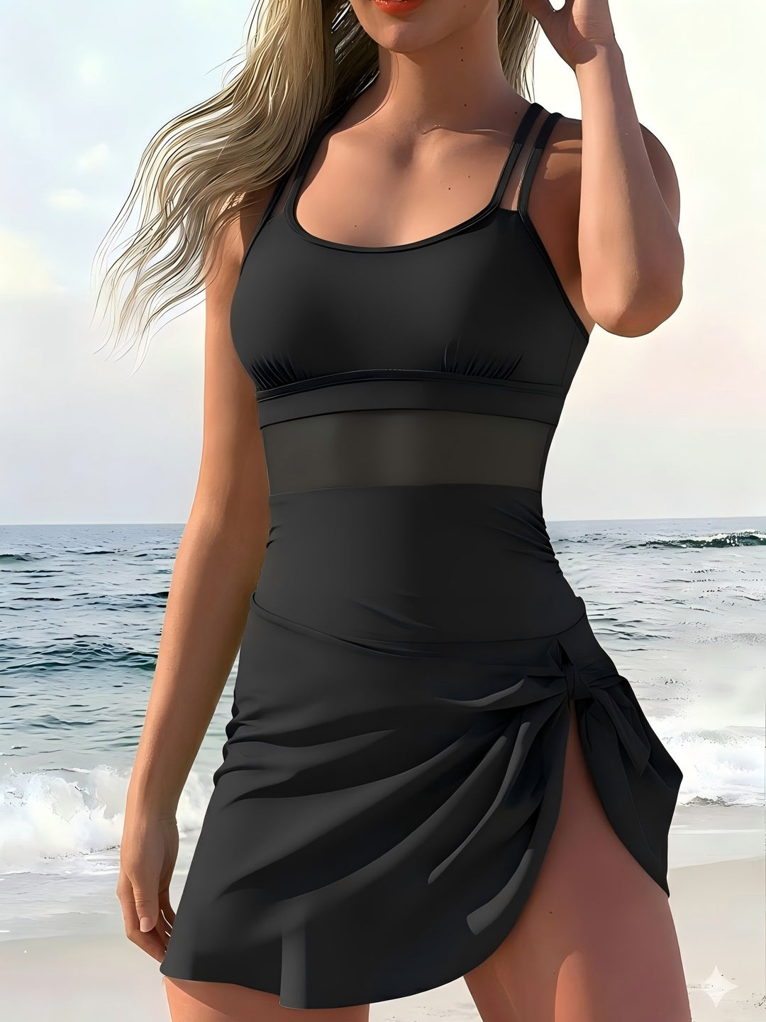 Damen Sportlicher Tankini mit Wickelrock Echo Archiv