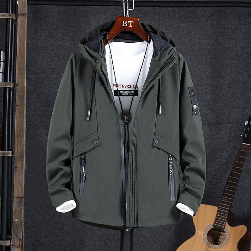 Herren Softshell-Fieldblouson mit Kapuze, verdecktem Zwei-Wege-Reißverschluss und multiplen Utility-Taschen Echo Archiv