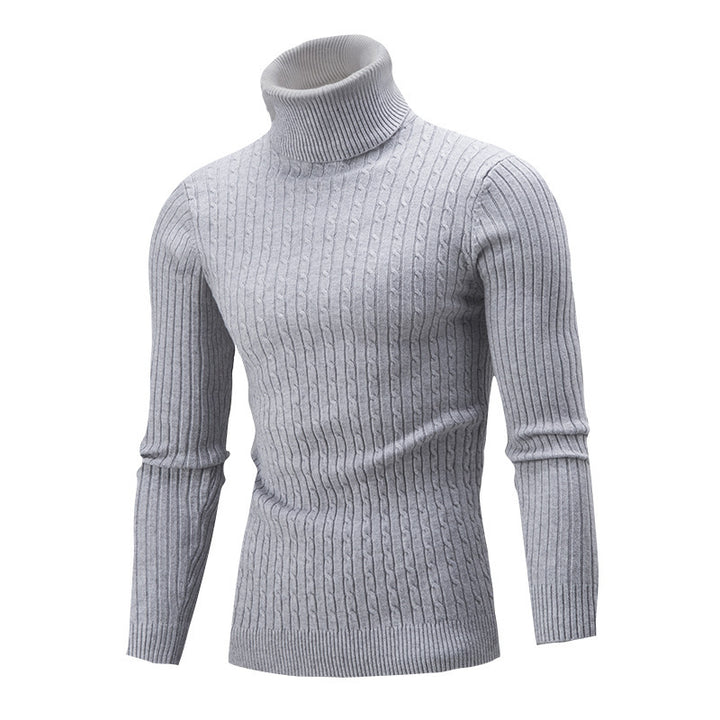 Herren Hochwertiger Rollkragenpullover aus Baumwollmischung Echoarchiv