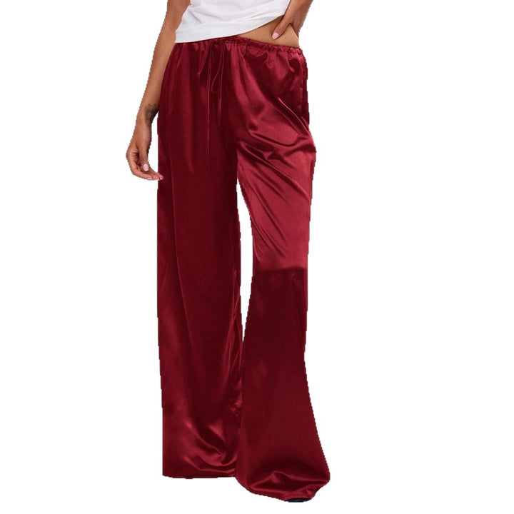 Damen Satin-Hose mit weitem Bein und elastischem Bund Echo Archiv